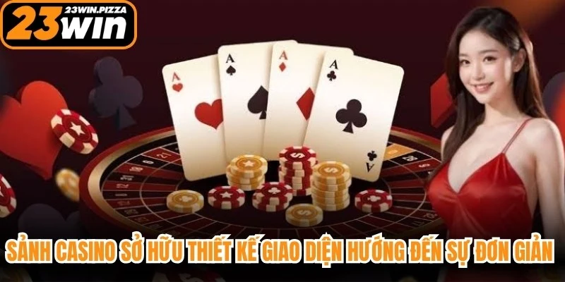 Sảnh casino sở hữu thiết kế giao diện hướng đến sự đơn giản và dễ sử dụng