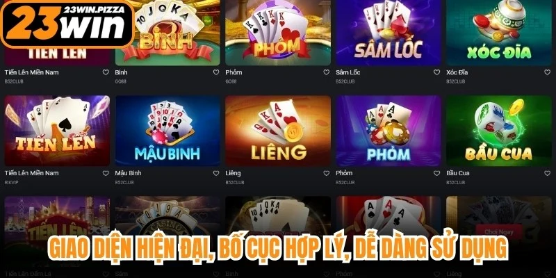 Giao diện hiện đại, bố cục hợp lý, dễ dàng sử dụng